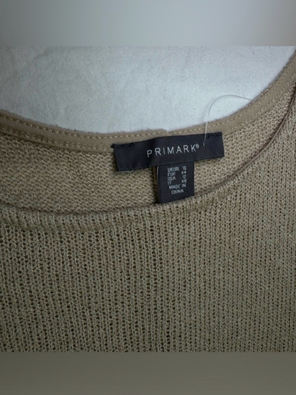 NWOT - PRIMARK Knit Dress
Long| Tan/Cream | Size 12-Boho Beach Pullover NEW - Picture 4 of 12
